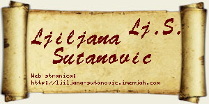 Ljiljana Šutanović vizit kartica